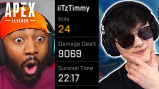 Apex Legends Noob Reacts to iiTzTimmy 9000 Damage Game Pro Player [upl. by Babita]