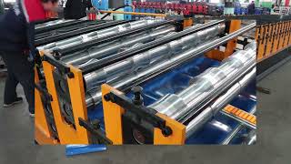 chile peru popular type TR4ampTR5 double layer rroofing sheet roll forming machine [upl. by Aigil]