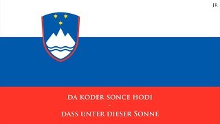 Nationalhymne von Slowenien SLDE Text  Anthem of Slovenia German [upl. by Kcirret]