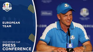 LIVE  European Team Press Conference  2023 Ryder Cup [upl. by Einnus]