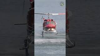 Firefighting Helicopter Snorkeling Water Out of the Lake [upl. by Eidaj]