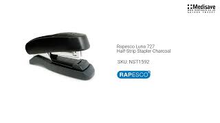 Rapesco Luna 727 Half Strip Stapler Charcoal NST1592 [upl. by Runkel]