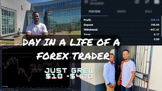 Day In A Life Of A Forex Trader EP7  GREW 10  400 [upl. by Kirk]