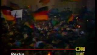 GERMAN REUNIFICATION LIVE CNNCBS 1990 [upl. by Olracnaig]