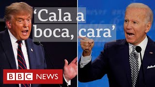 Cala a boca cara Trump e Biden fazem debate caótico [upl. by Nylcsoj137]