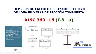 ℹ️ 🆖¿CÓMO CALCULAR EL ANCHO EFECTIVO DE LA LOSA EN VIGAS DE SECCIÓN COMPUESTA AISC 36016 🆗 [upl. by Dammahom]