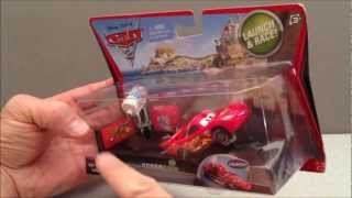 DISNEY CARS2 PIT STOP LAUNCHERS LIGHTNING McQUEEN VIDEO TOY REVIEW [upl. by Camel]