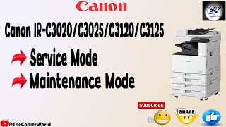 How To Enter Service Mode In Canon IR C3020302531203125 How To Open Canon IR C3020 Service Mode [upl. by Gassman]