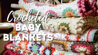 EASIEST CROCHET BABY BLANKET EVER 👼 The Sober Granny Baby Blanket 🌸 [upl. by Afatsum]