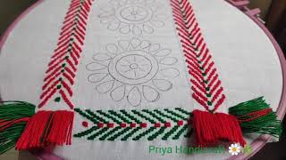 Nakshi Katha DesignHand Embroidery Bangladesi Traditional Nokshi Kantha Stitch Tutorialকাঁথা পাড়। [upl. by Mandych589]