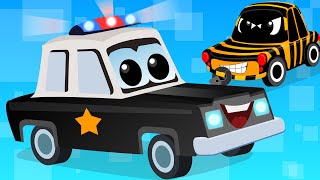 Zeek And Friends Police Car Song  vehicle songs  Nursery Rhymes [upl. by Haelhsa]