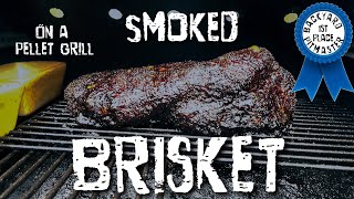 How to Smoke A Brisket On A Pellet Grill Lexington Pitboss 540 [upl. by Llerrem]