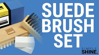 Premium Suede Brush Nubuck Cleaner Crepe Brush and Seude Eraser Set  Complete Shoe Cleaning [upl. by Melony]