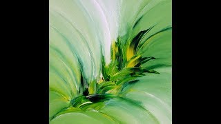 Green Explosion abstract painting Acrylic abstrakte Malerei mit Acryl [upl. by Assyral]