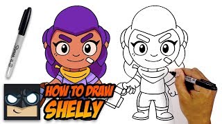 How to Draw Brawl Stars  Shelly StepbyStep Tutorial [upl. by Larkins]