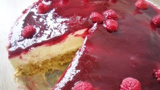 Rezept Traumhafte Frischkäse Kuchen mit Himbeeren  Ohne Backen  no bake [upl. by Lidia866]