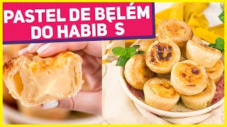 PASTEL DE BELÉM DO HABIBS CASEIRO Como fazer Pastel de Nata muito fácil  Receitas de Minuto 635 [upl. by Ecirtahs612]