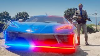 Police Corvette High Speed Chase GTA 5 Roleplay RSB Cop [upl. by Yrotciv]