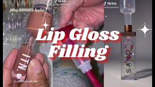 ✨LIPGLOSS FILLINGTIKTOK COMPILATION✨ [upl. by Sardse]