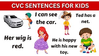 CVC phonics words and sentences  Sight words with sentences  CVC Reading  Teacher Hena [upl. by Broadbent]