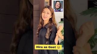 Hira Faisal as GEET♥️itni Bhi Sundar Nahi Hun mein 😂sistrology hirafaisal hirafaisaltiktok geet [upl. by Intruok]