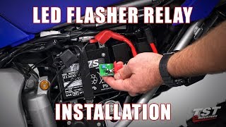 How to install an LED Flasher Relay on a 2008 Yamaha WR250 by TST Industries [upl. by Johnsson32]