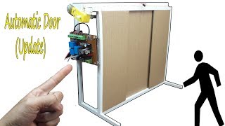 Update Automatic door from cardboard no using IR Proximity Sensor V2 [upl. by Eniad]