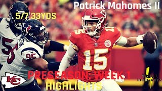 Patrick Mahomes II Preseason Week 1 Highlights  New Era 08092018 [upl. by Erasme]