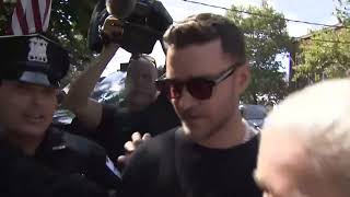 Pop singer Justin Timberlake arrives at a courthouse in Sag Harbor [upl. by Alakcim]