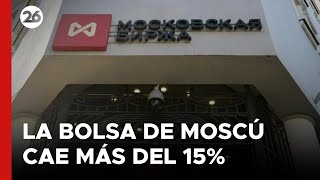 ¿Golpe de EEUU a Rusia La Bolsa de Moscú cae más del 15 tras las nuevas sanciones [upl. by Tracy]