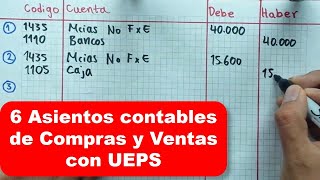 Ejercicio método UEPS registro contable CONTABILIZACIÓN [upl. by Troyes843]