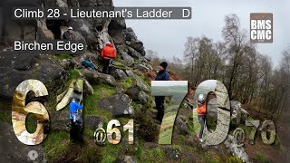 Climb 28  Lieutenants Ladder  Birchen Edge  Peak District [upl. by Celina]