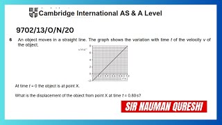 970213ON20  CAIE As Physics P1  Oct Nov 2020 P13 Q6 [upl. by Painter]