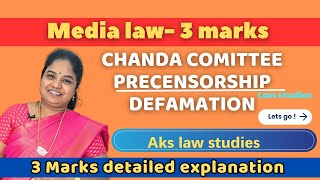 Chanda committe  DefamationPre censorship in tamil 👍💯 medialaw exam lawstudent 5semester [upl. by Ulah]