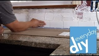 How to Install a Tile Backsplash Part 1  Buildipedia DIY [upl. by Eberhard]