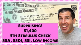 Surprising 1400 4th Stimulus Check  Social Security SSDI SSI Low Income amp How Much [upl. by Jessamine774]