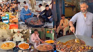 Famous Street food of Kohat KPK Afghanistan  Subha Ka nashta  Breakfast  Pulao  liver fry [upl. by Noryv]