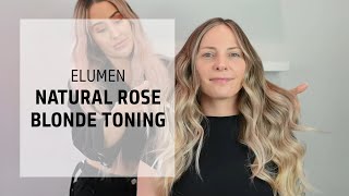 Natural Rose Blonde Toning Hair Color Service  Elumen  Goldwell Education Plus [upl. by Lammaj]