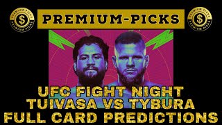 UFC fight night Tuivasa vs Tybura full card predictions [upl. by Cordey538]