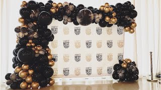 8ft X 10ft Balloon Garland on Step and Repeat  Tutorial  Set Up with Me [upl. by Conlin]