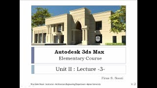 3ds Max Unit 2 Lec 3 Modeling and Modifiers [upl. by Frost]