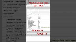 Oculus Debug Tool Best Settings Quest 2 [upl. by Ibson]