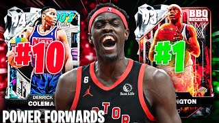 RANKING THE TOP 10 BEST POWER FORWARDS IN NBA 2K25 MyTEAM [upl. by Airdnala]