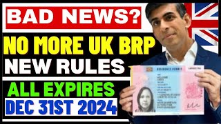 No More Biometrics Residence Permit In The UK Why All BRPs Expires On 31 December 2024 New Rules [upl. by Campy]