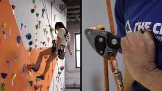 How to Lower Climber in TopRope Belay  Rock Climbing [upl. by Ilecara]