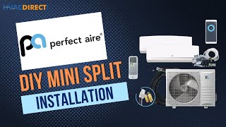 Full Installation of Mini Split Ductless Unit Step by Step [upl. by Marwin]