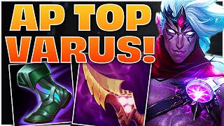 Top Lane AP Varus is OP  Nashors Tooth  Sorcerer Boots Build  League of Legends [upl. by Nylime]