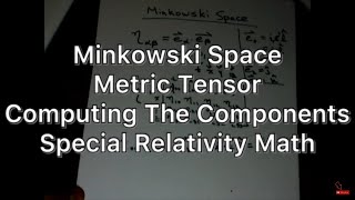 Minkowski Space Metric Tensor  Computing the Components  Special Relativity  Flat SpaceTime [upl. by Annyahs]