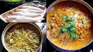 Bengali Fish Thali in 30 Minutes😱  Pabda fish curry  पालक और Prawn की रेसिपी [upl. by Aremihc]