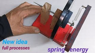 how to make flywheel spring free Energy machine full proses free Energy [upl. by Trevorr]